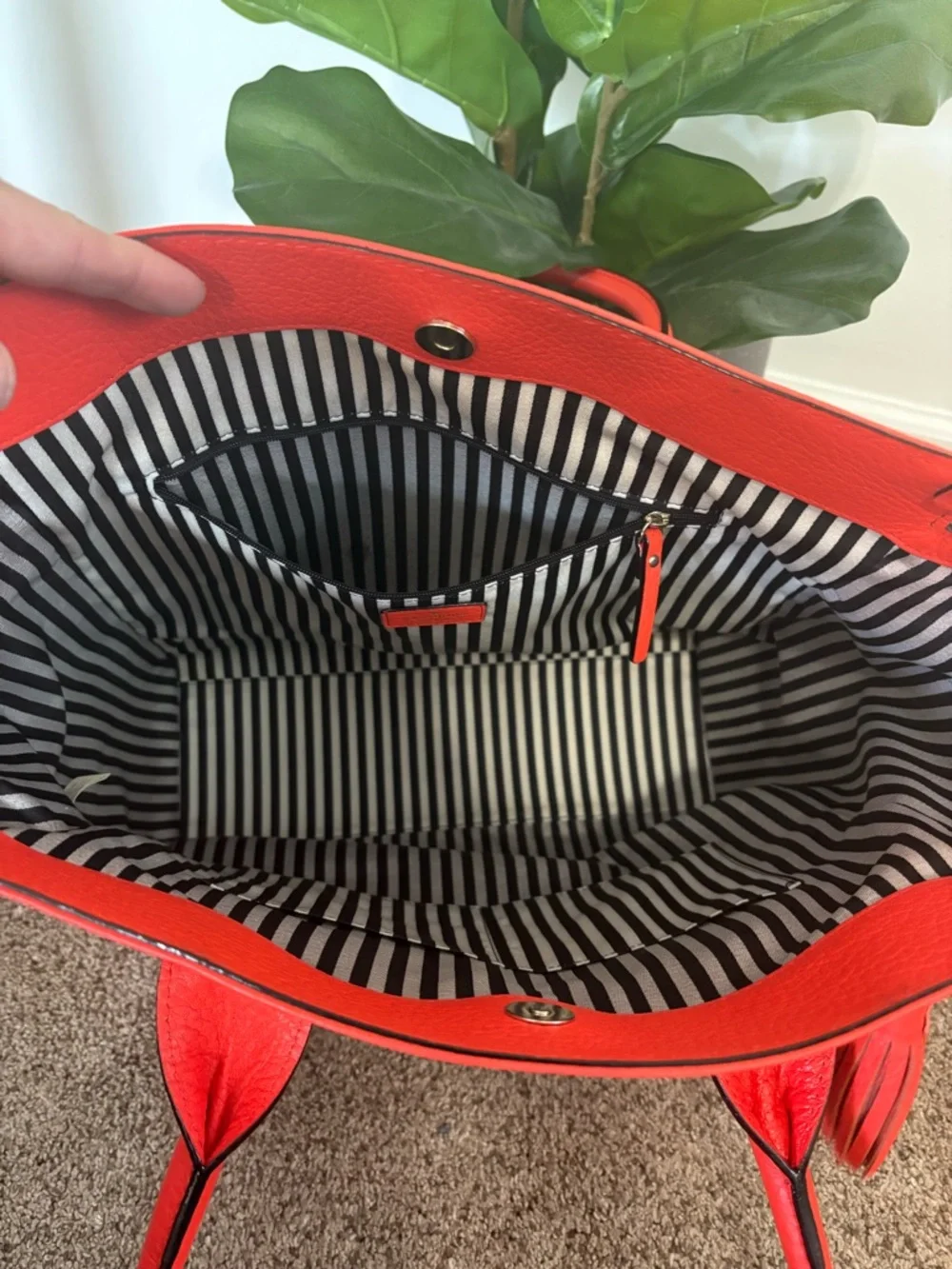 Kate Spade Southport Ave Linda Tote in Flaming Red - Picture 6 of 9